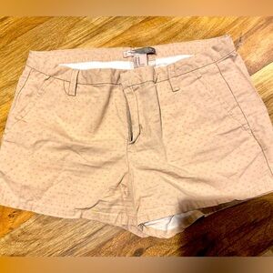 Beige shorts with pink polka dots. Super cute and barely worn